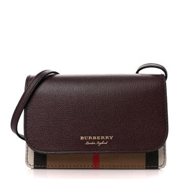 Burberry Grained Calfskin House Check Tartan Mix Hampshire 